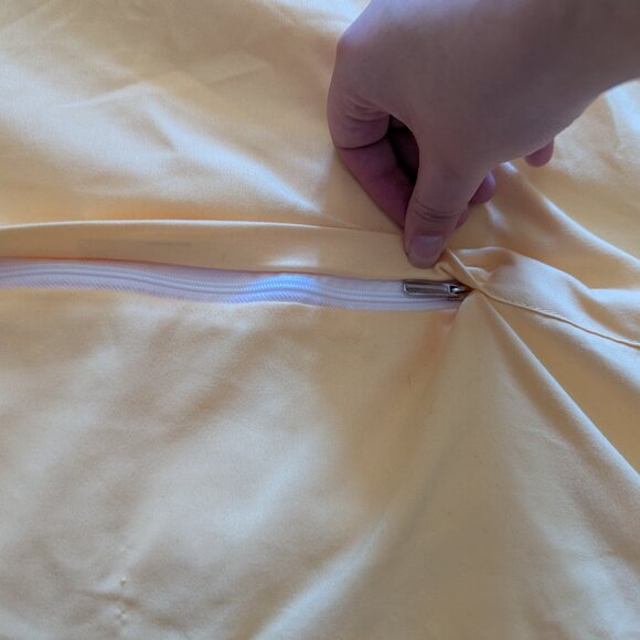 Butter Yellow Microfiber Duvet Cover and Pillowcases, King - Picture 6 of 6